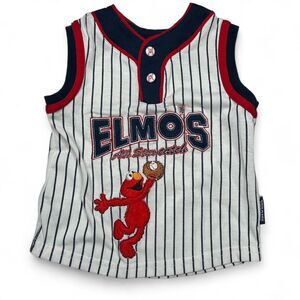 vintage Y2K 2000s retro Elmo baseball jersey shirt 2T